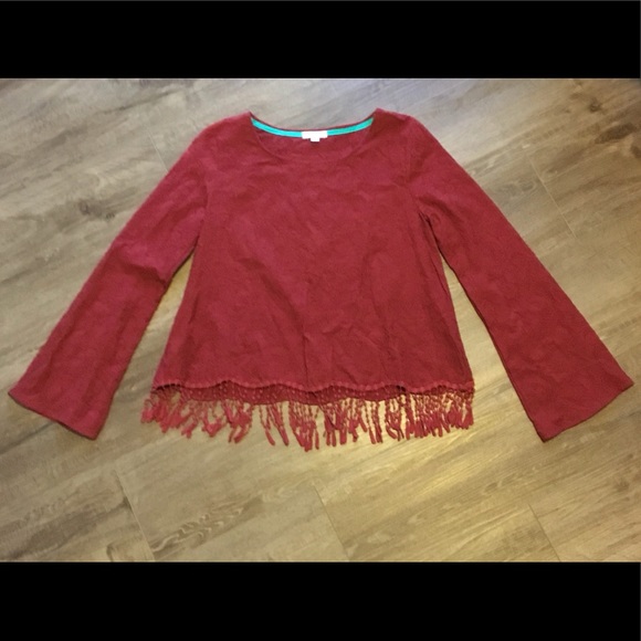 Jade By Jane Smiley Fringe Tank Top